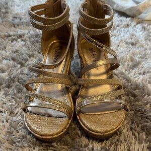 Gold Strappy girl’s Sandals